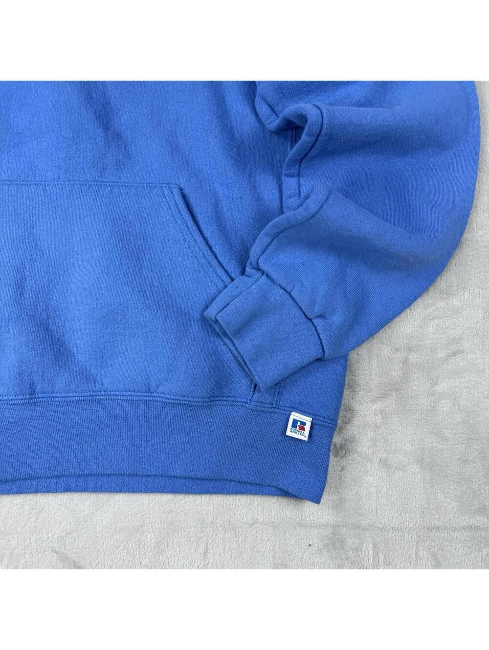 Y2K North Carolina Tar Heels Hoodie Blue Russell Athletic Logo Size S Fleece VTG - Picture 7 of 9